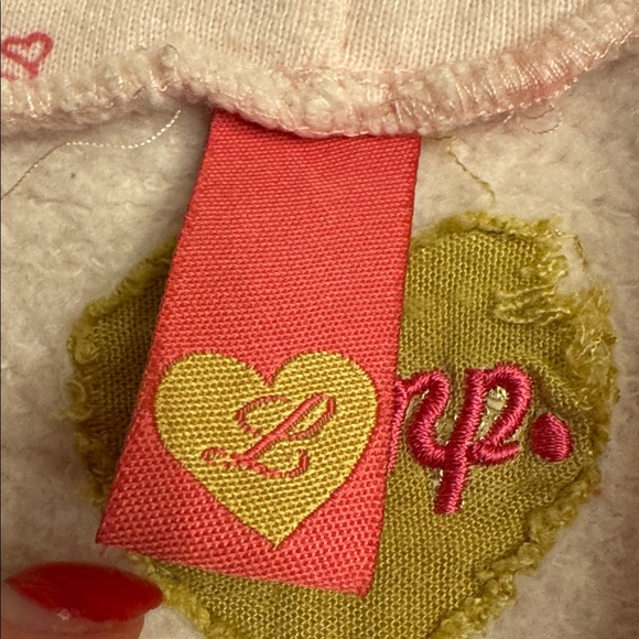 *Rare!* Primp Pink Rhinestone Pig Full Zip Hoodie, sz L - Picture 3 of 13